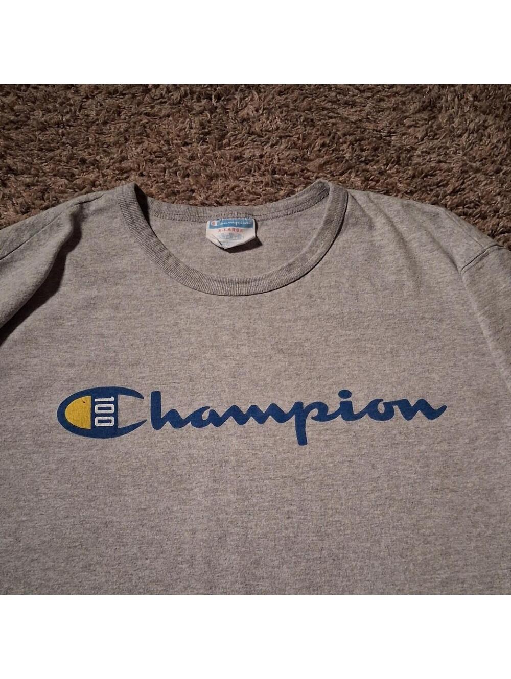 Champion Men's Grey and Tan Tshirt - Picture 4 of 5